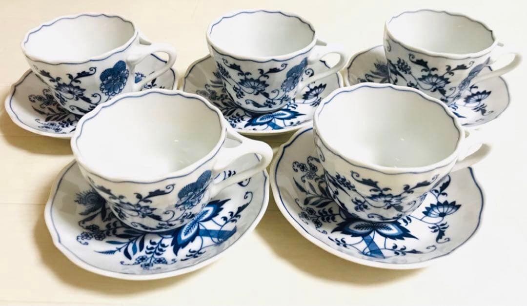 ブルーダニューブ ティーカップ&ソーサー 5客セット(コーヒー)