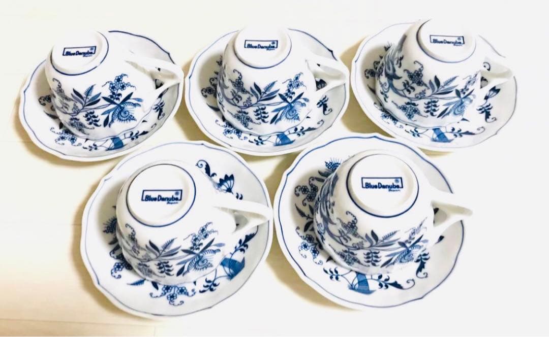 ブルーダニューブ ティーカップ&ソーサー 5客セット(コーヒー)