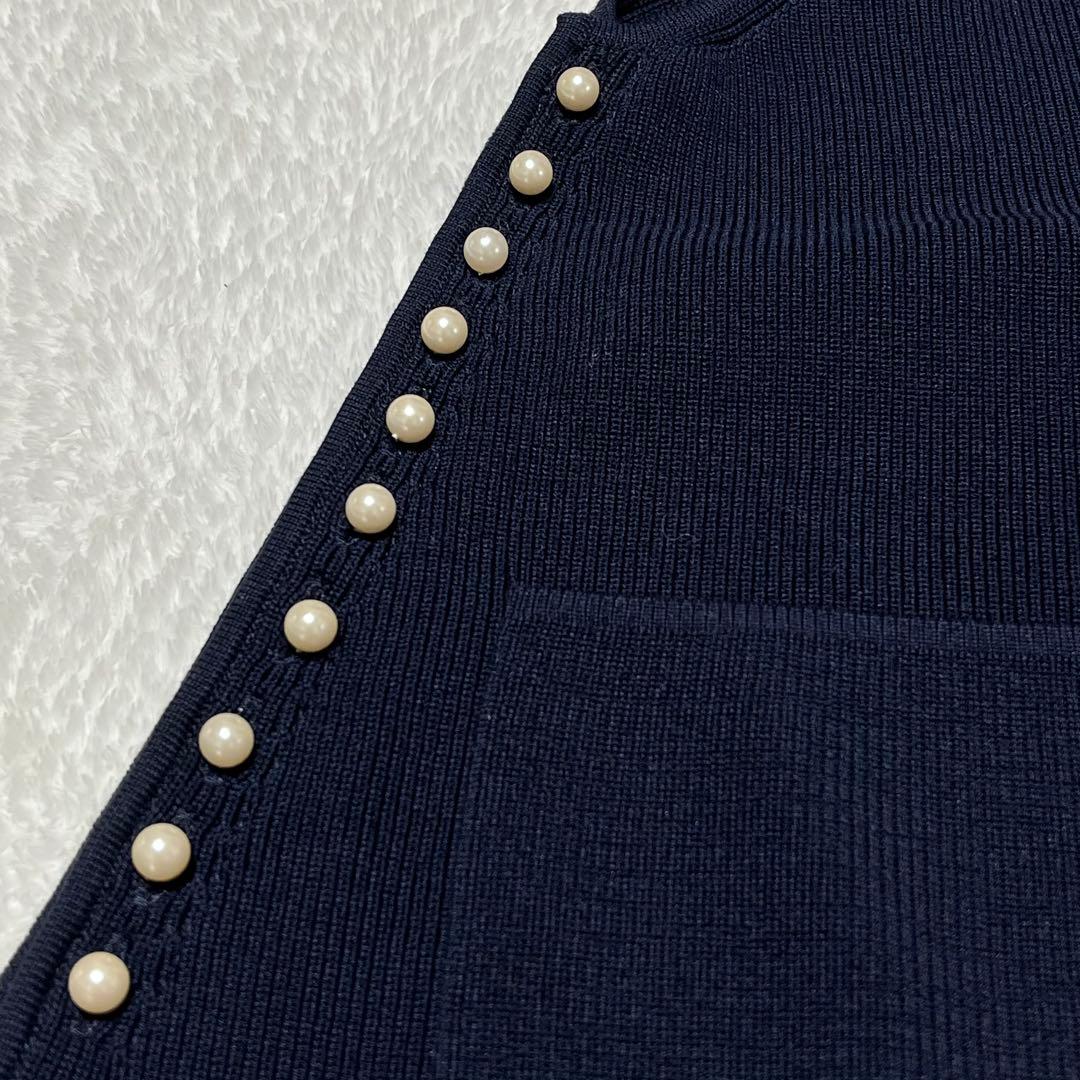 トゥモローランド　ボールジィ　パールコンビＶネックベスト　ネイビー