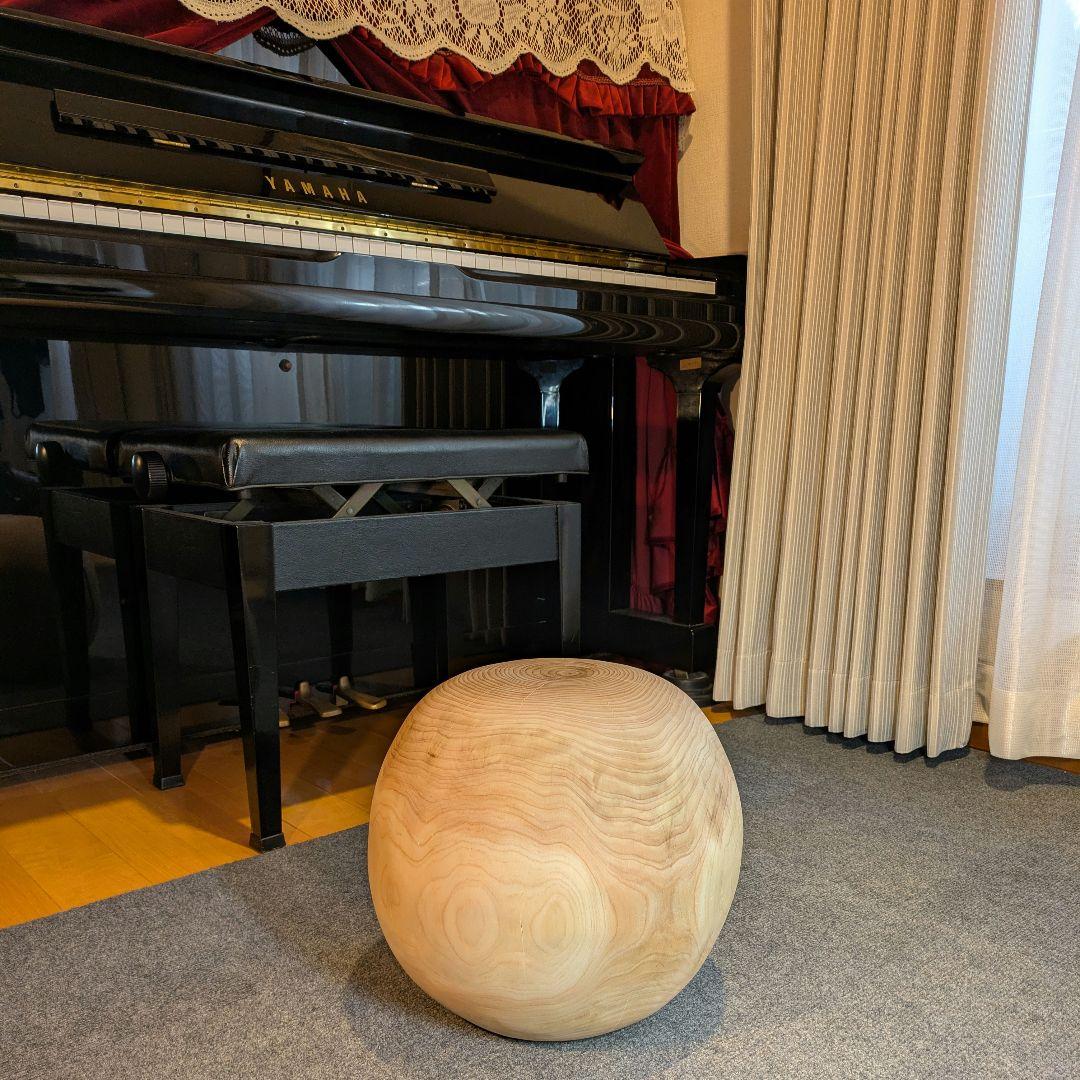 ごっち　檜　丸型　丸太　椅子　スツール　高さ約31㎝