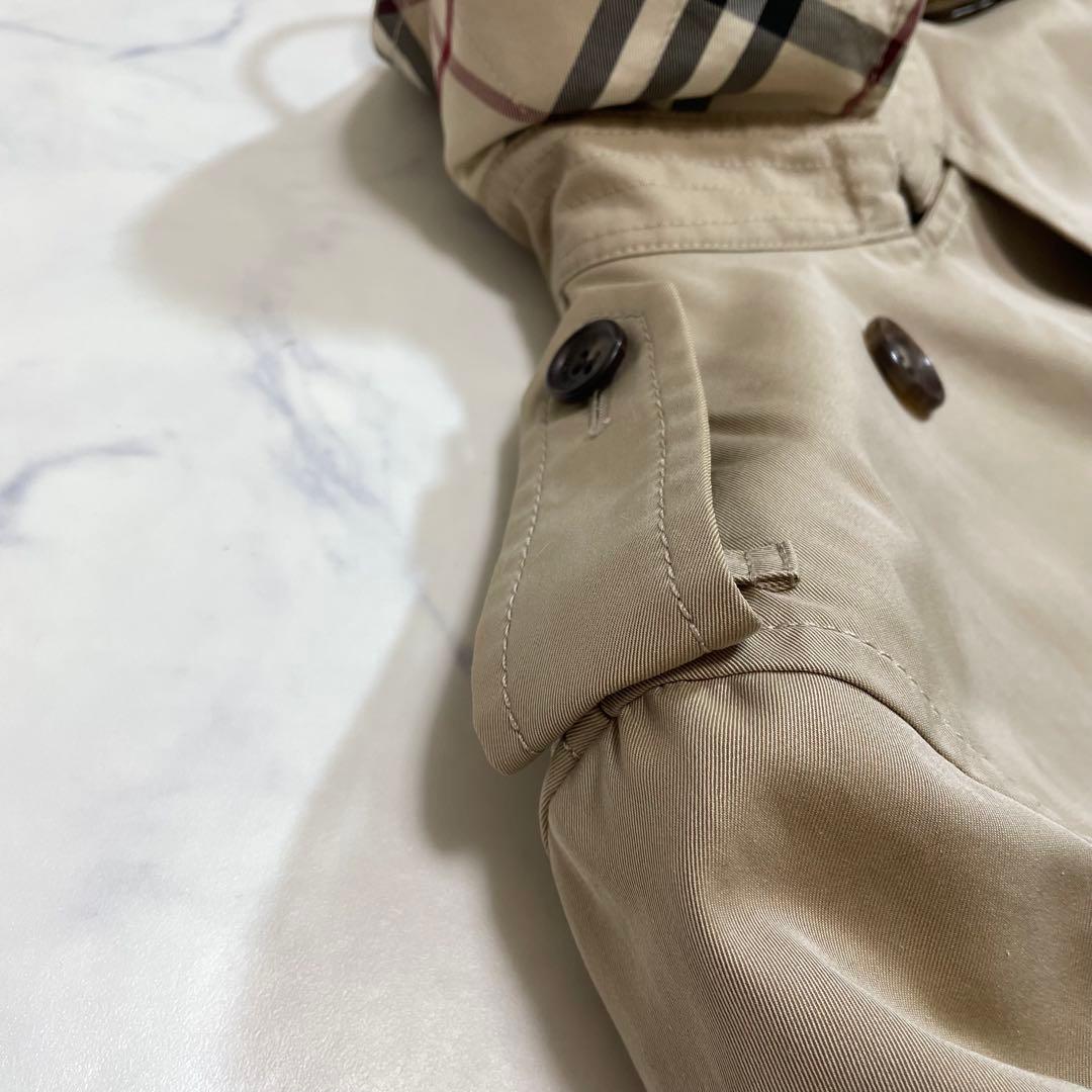 美品 バーバリー 三陽商会 ショートトレンチ ベージュ ジャケット ノバチェック