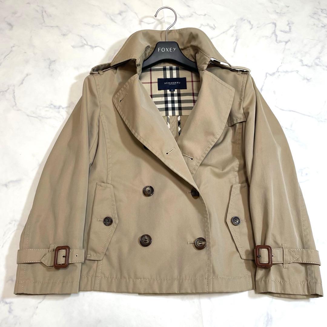 美品 バーバリー 三陽商会 ショートトレンチ ベージュ ジャケット ノバチェック