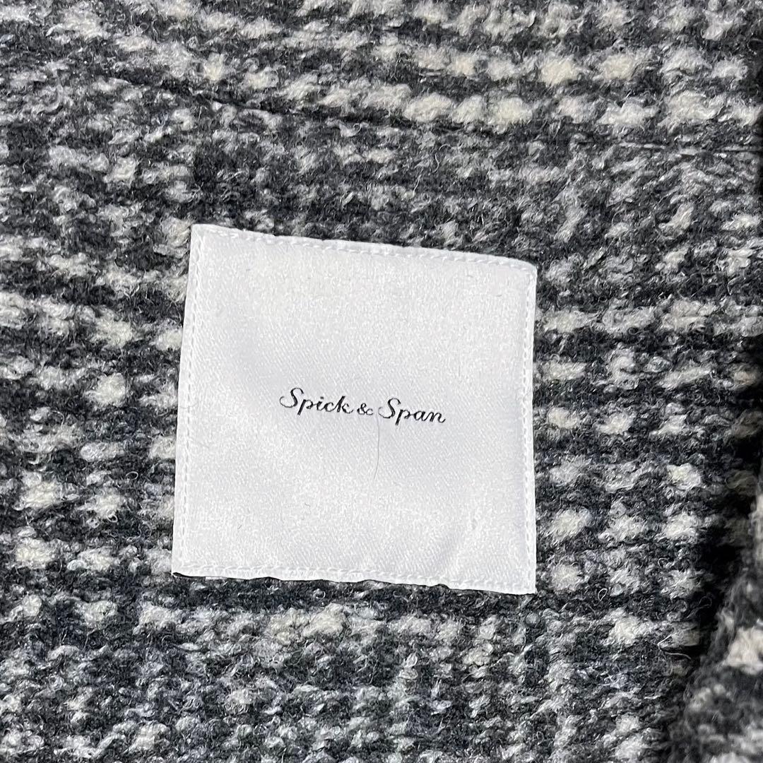 【極美品】Spick & Span Wスライバーチェックハーフコート　38