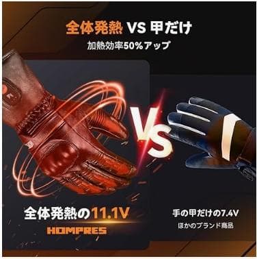2024モデル HOMPRES 電熱グローブ XLサイズ Cタイプ-1