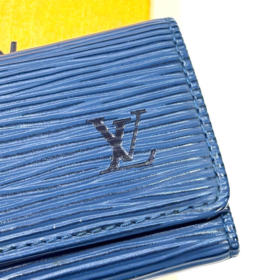 天使エンジェル様⭐️【美品】LOUIS VUITTON 4連キーケース ブルー