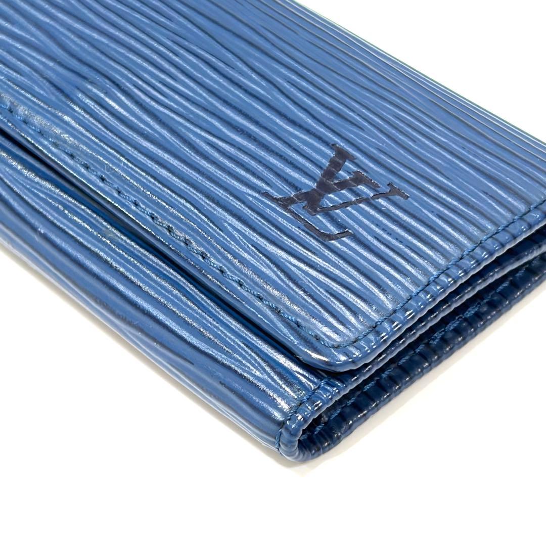 天使エンジェル様⭐️【美品】LOUIS VUITTON 4連キーケース ブルー