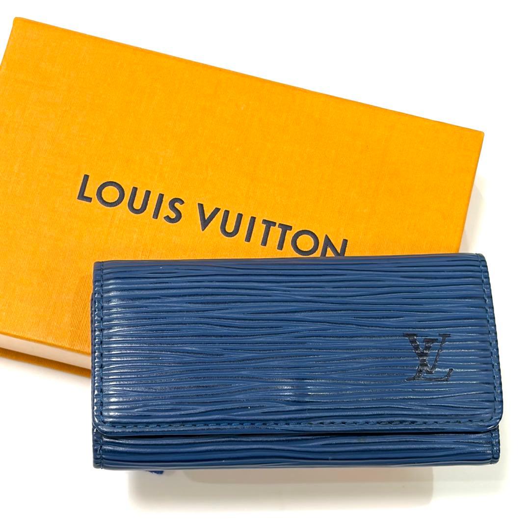 天使エンジェル様⭐️【美品】LOUIS VUITTON 4連キーケース ブルー
