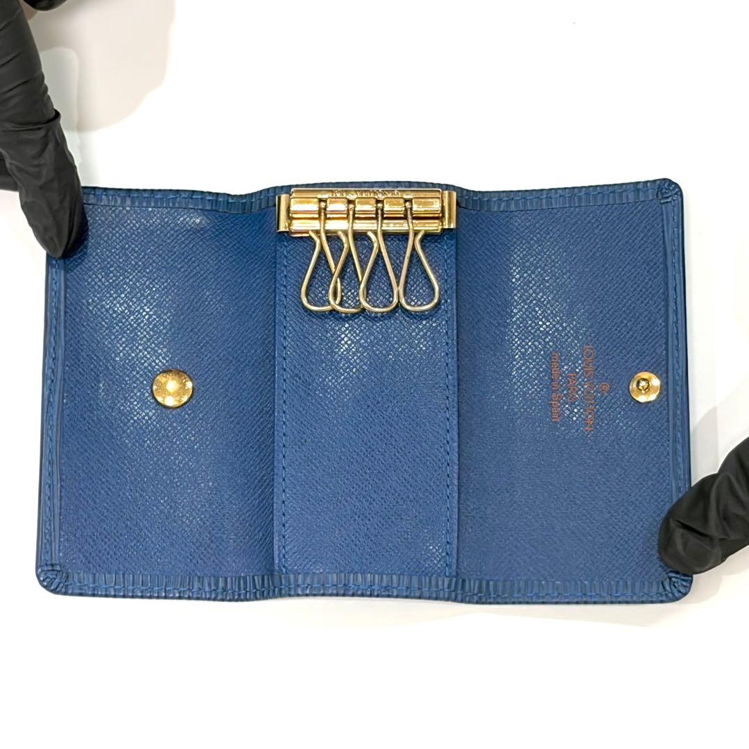 天使エンジェル様⭐️【美品】LOUIS VUITTON 4連キーケース ブルー