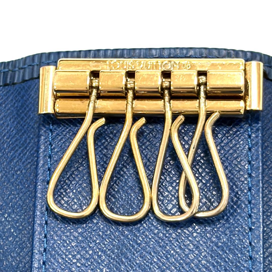 天使エンジェル様⭐️【美品】LOUIS VUITTON 4連キーケース ブルー
