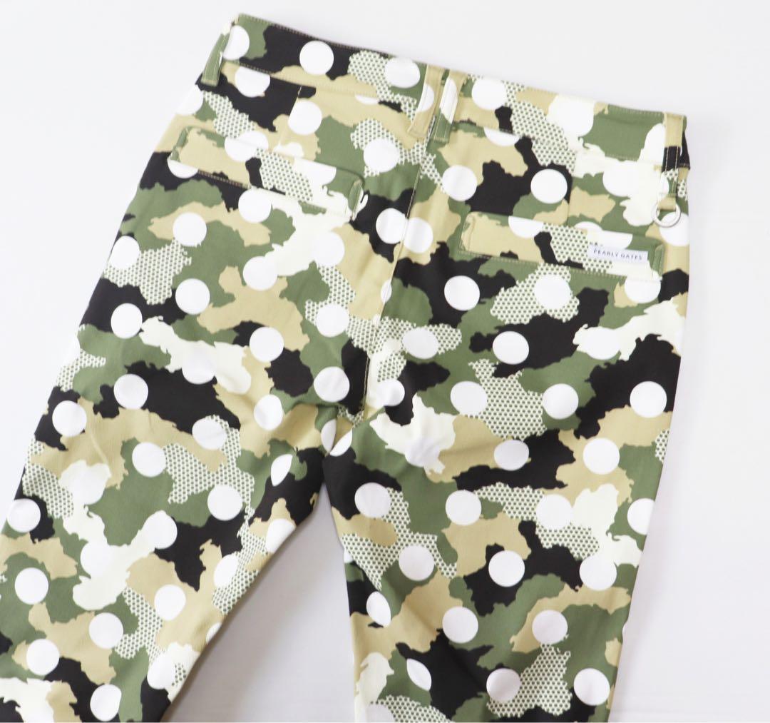 《パーリーゲイツ》新品 薄手 カモフラドット柄 ストレッチパンツ 1(W74)