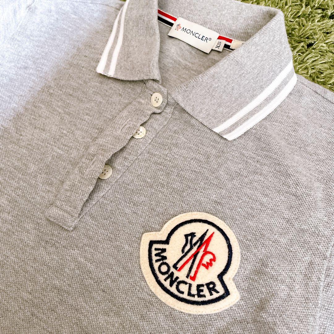 MONCLER グレー ポロシャツ XS レディース