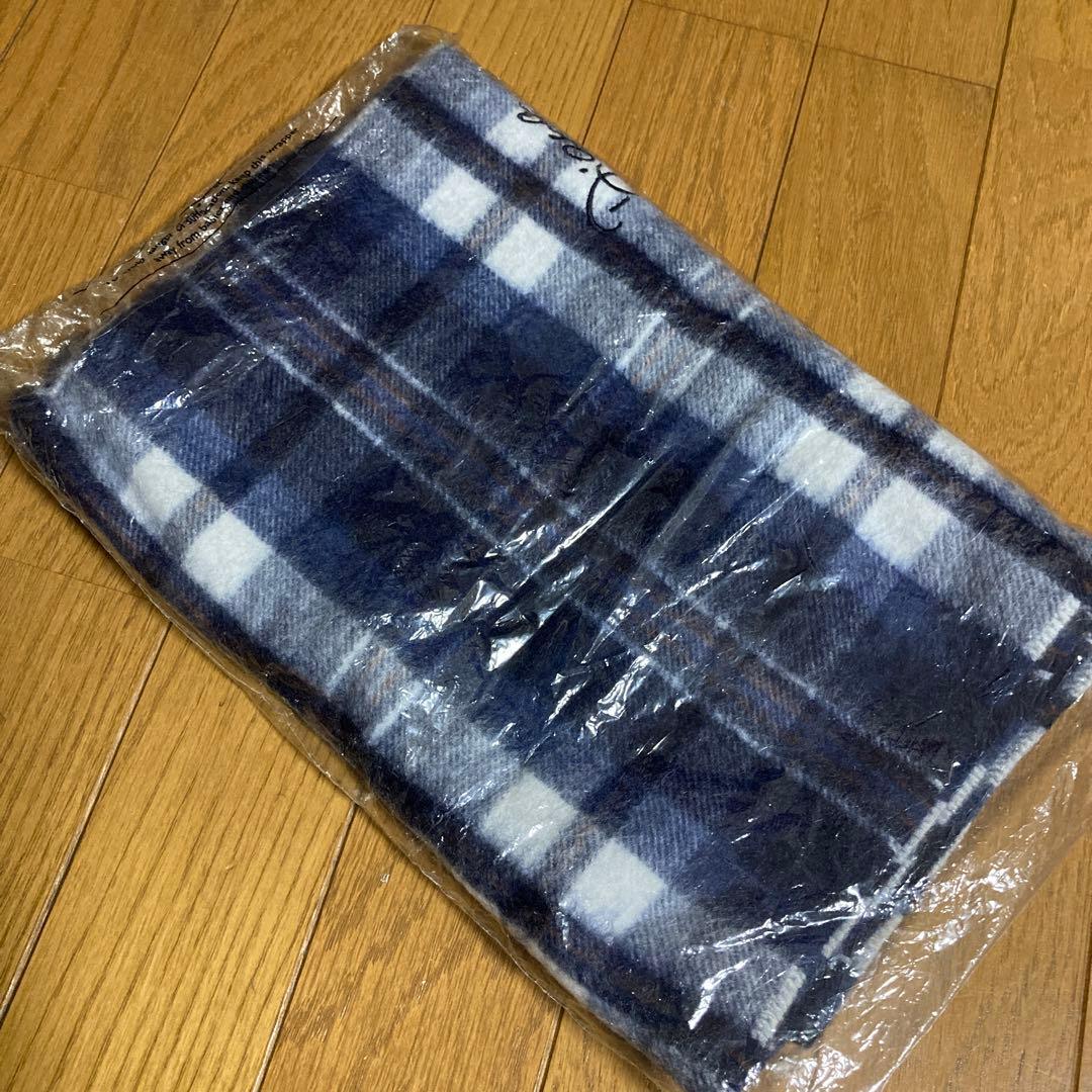 おさらです ダイアナ王妃　タータンチェック　マフラー ネイビー