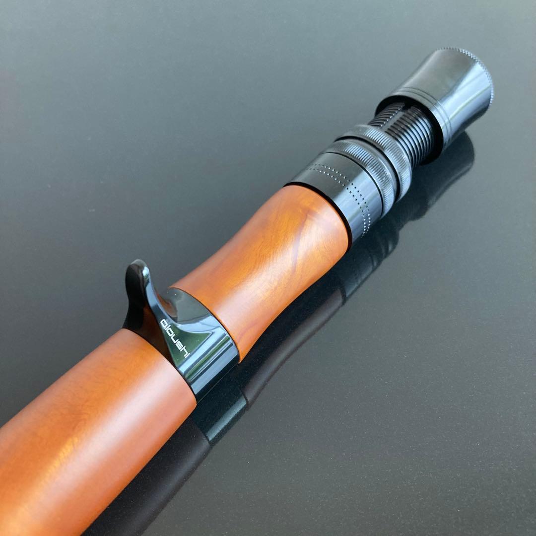 【新品】ロッドビルディング 天然木／ブラック ストレートグリップ トラウト