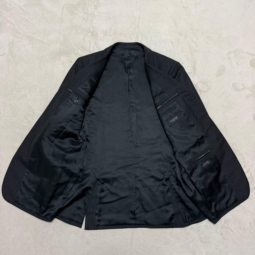 美品　バーバリーブラックレーベル　3ピース L ダークグレー　セットアップスーツ