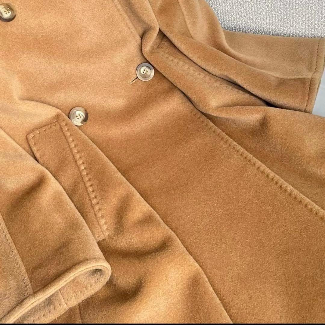 maxmara 白タグ ベージュ ダブルブレスト ロングコート