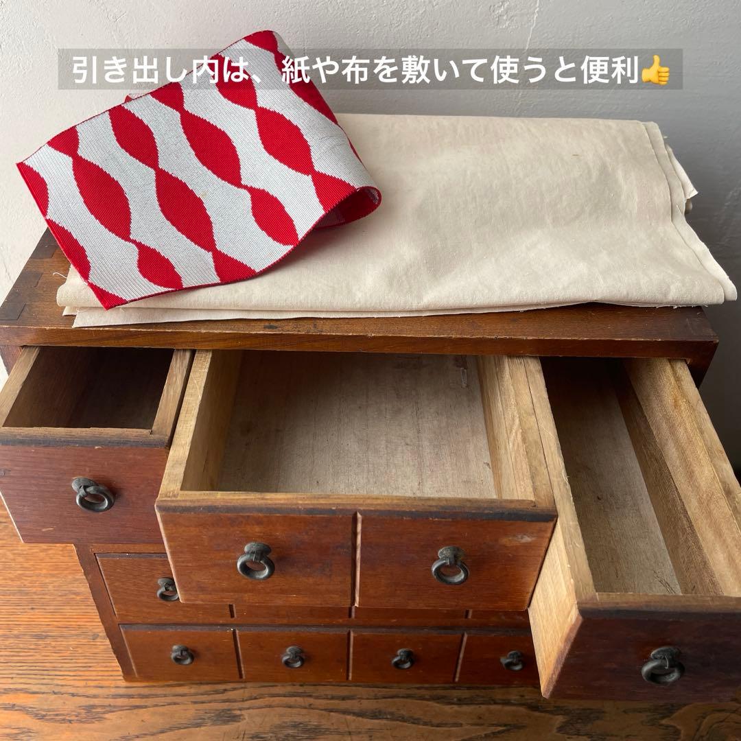 木製　引き出し　薬棚　薬箪笥　アンティーク風　レトロ