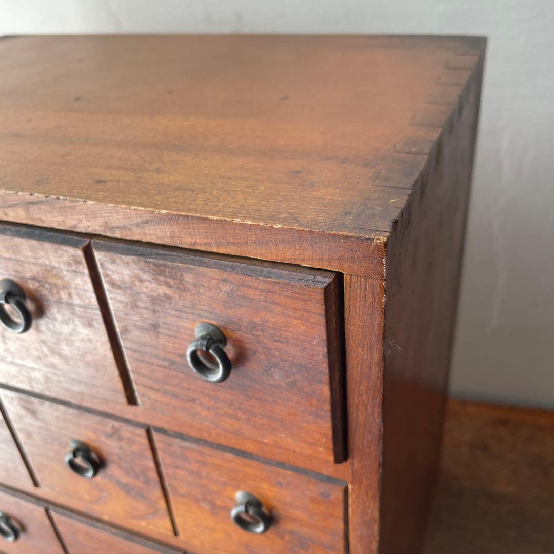 木製　引き出し　薬棚　薬箪笥　アンティーク風　レトロ