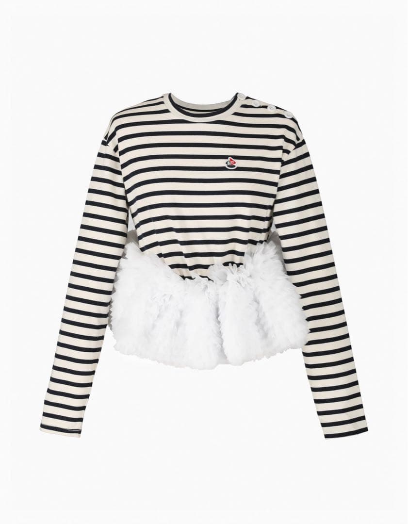 【Bibiy.】FRANCINE TULLE TOP ネイビー