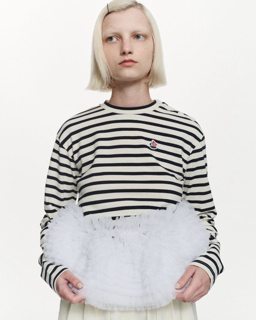 【Bibiy.】FRANCINE TULLE TOP ネイビー