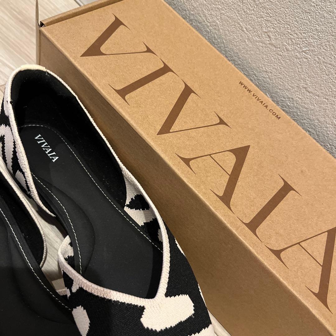 VIVAIAゼブラ柄 ポインテッドトゥシューズ 37.5