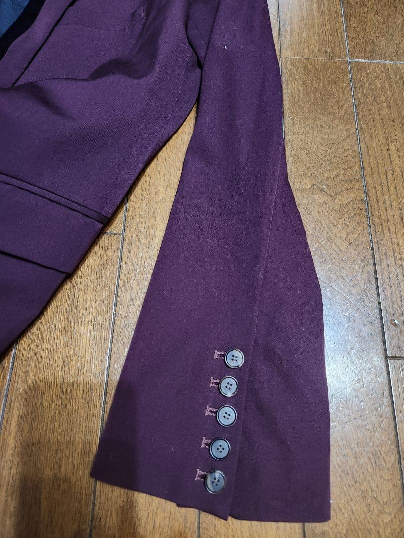 BED j.w.FORD バーガンディ ダブルブレストスーツ　サイズ0