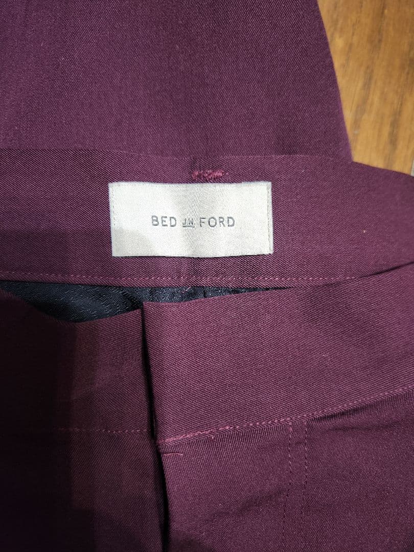 BED j.w.FORD バーガンディ ダブルブレストスーツ　サイズ0