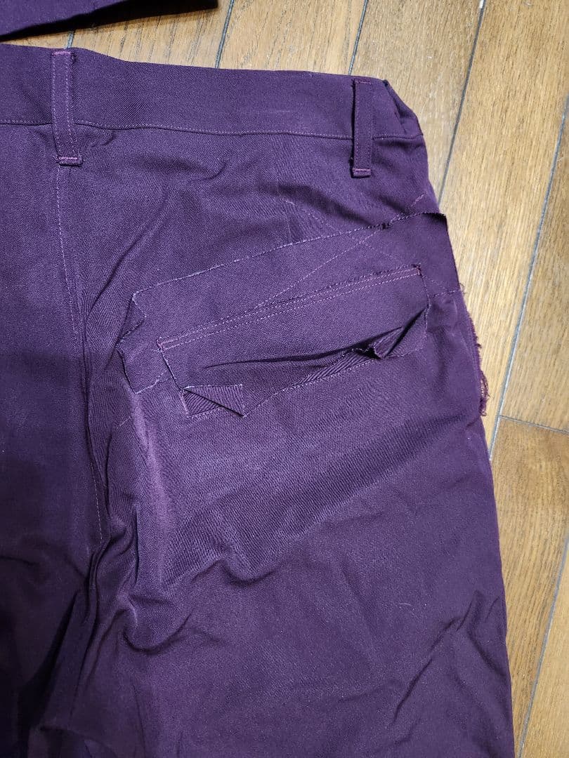 BED j.w.FORD バーガンディ ダブルブレストスーツ　サイズ0