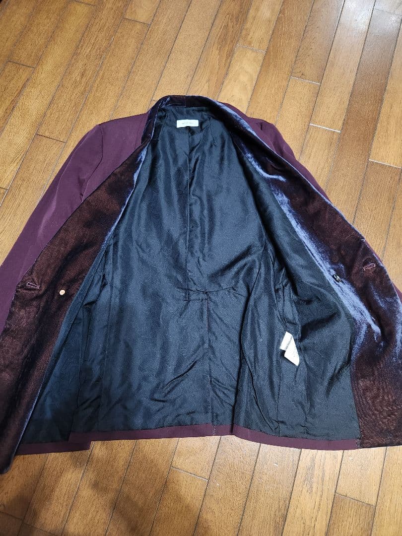 BED j.w.FORD バーガンディ ダブルブレストスーツ　サイズ0