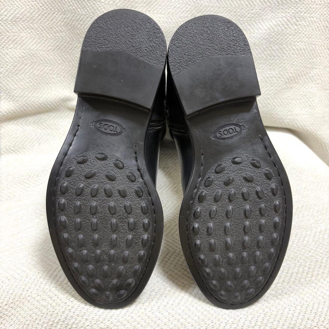 未使用級 TOD'S トッズ 本革 エンジニアブーツ ブラック