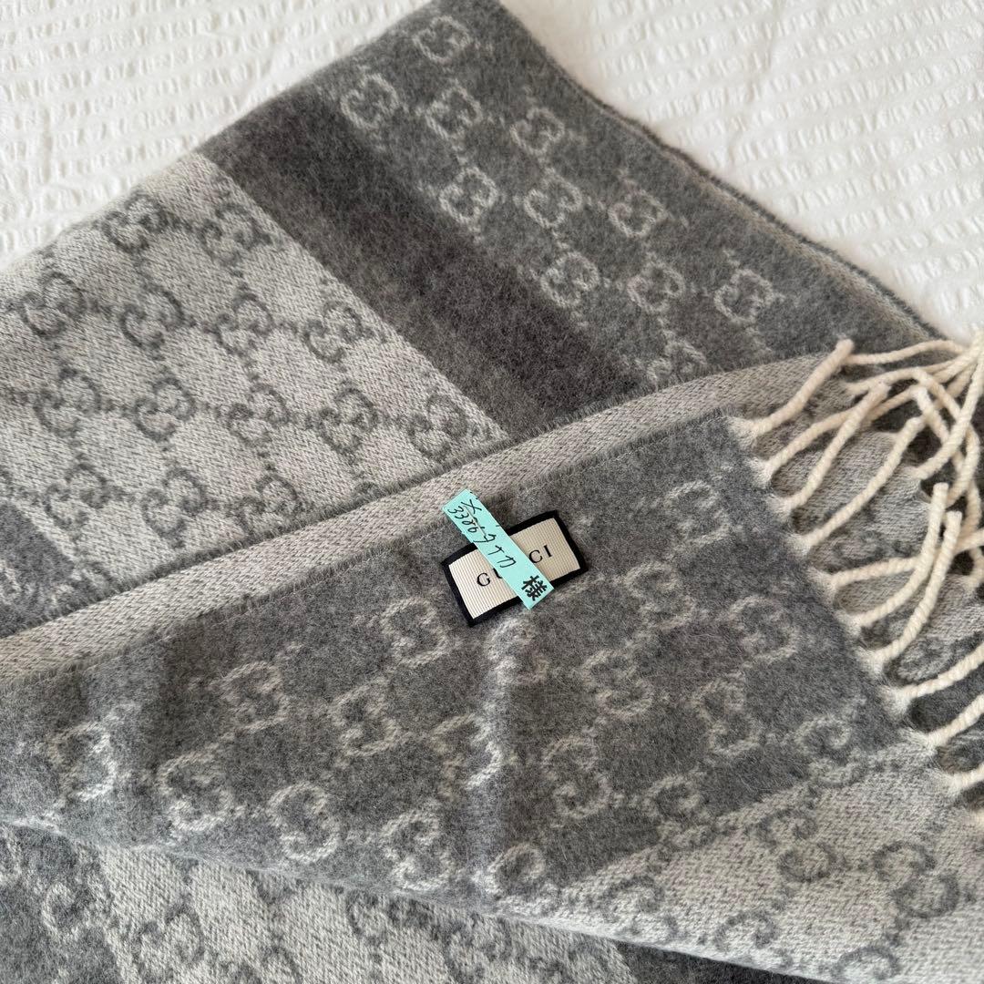 GUCCI GGパターン ウール混紡マフラー