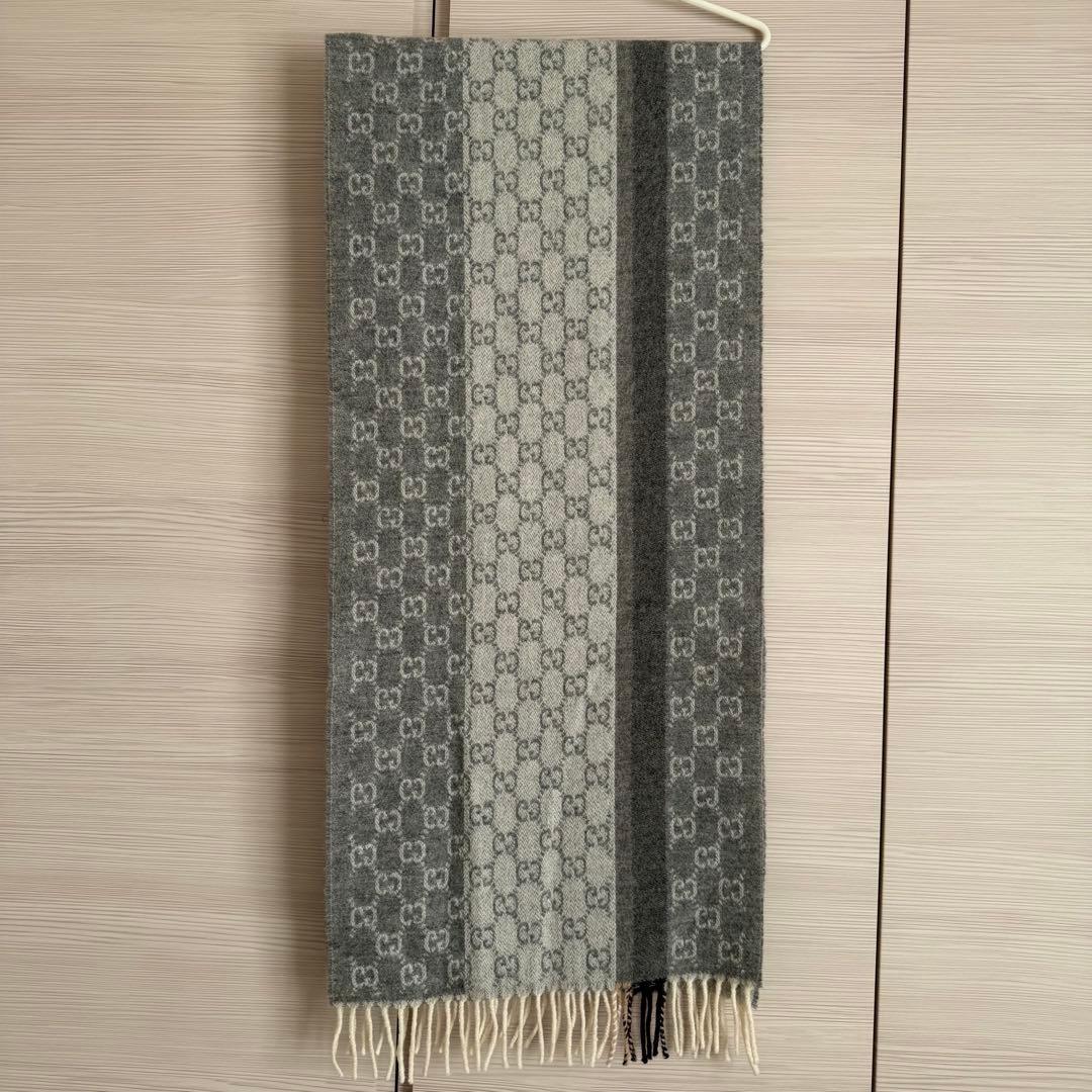 GUCCI GGパターン ウール混紡マフラー