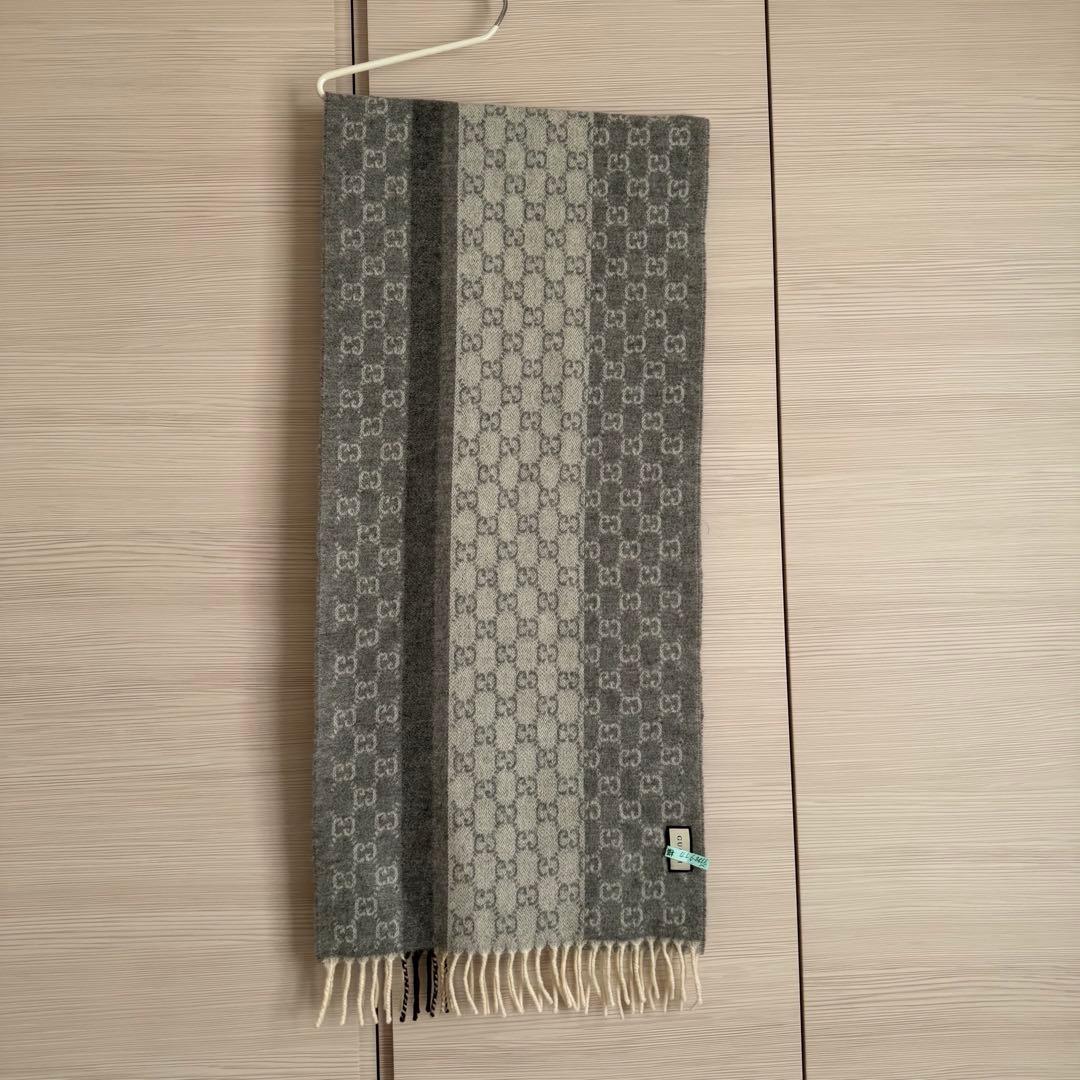 GUCCI GGパターン ウール混紡マフラー