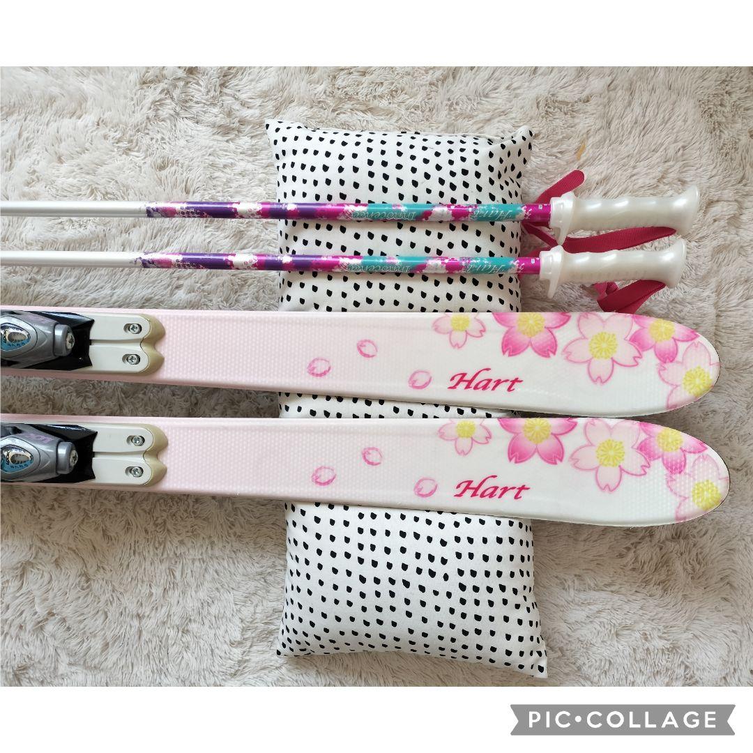 Hart イノセンス ジュニアスキー3点セット 150　桜柄 白ピンク女の子