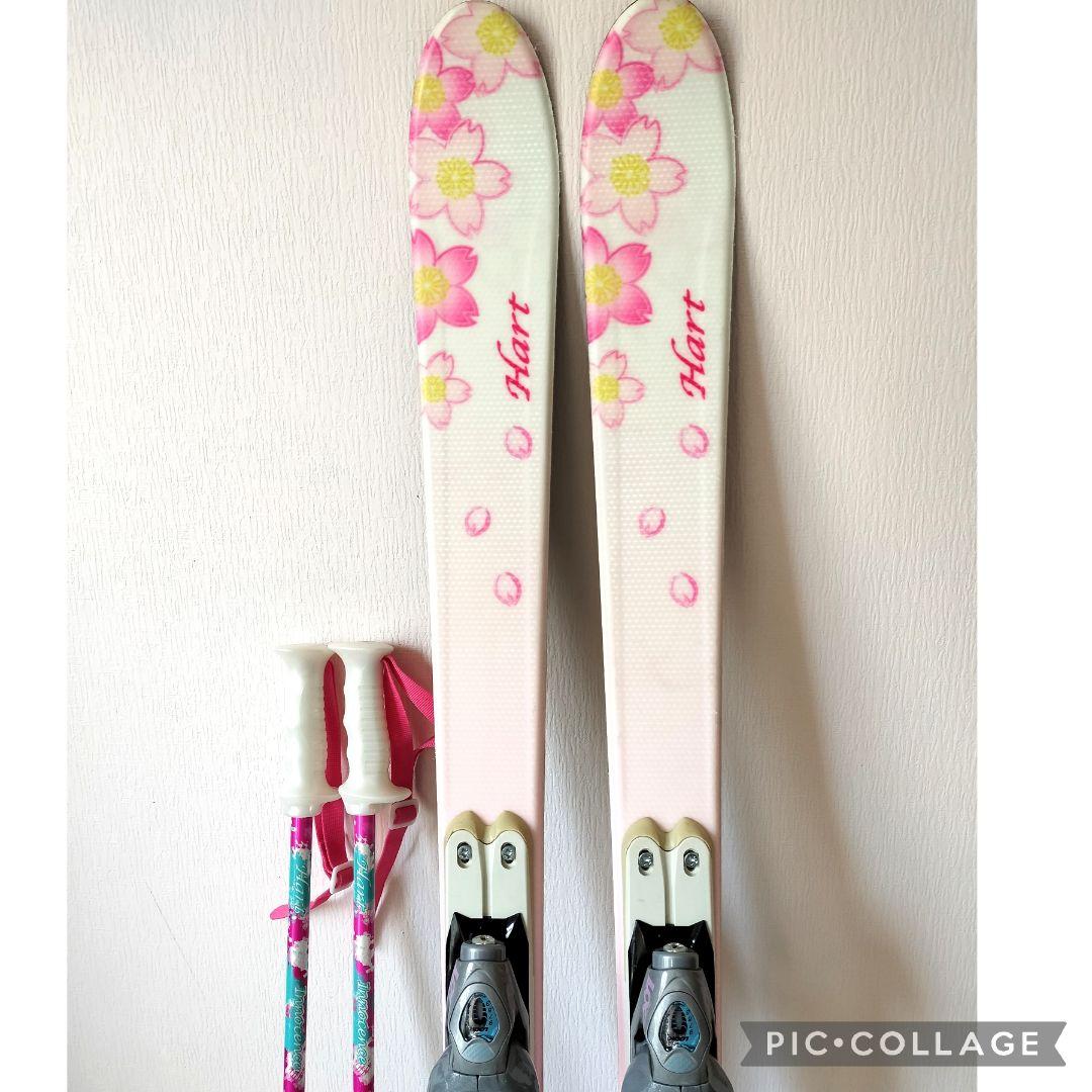 Hart イノセンス ジュニアスキー3点セット 150　桜柄 白ピンク女の子