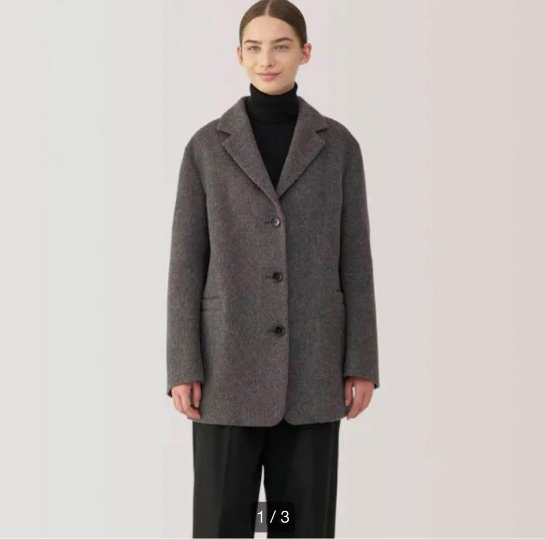 【未使用 完売品】無印良品 MUJI 再生ウール混 ジャケットコート　XL