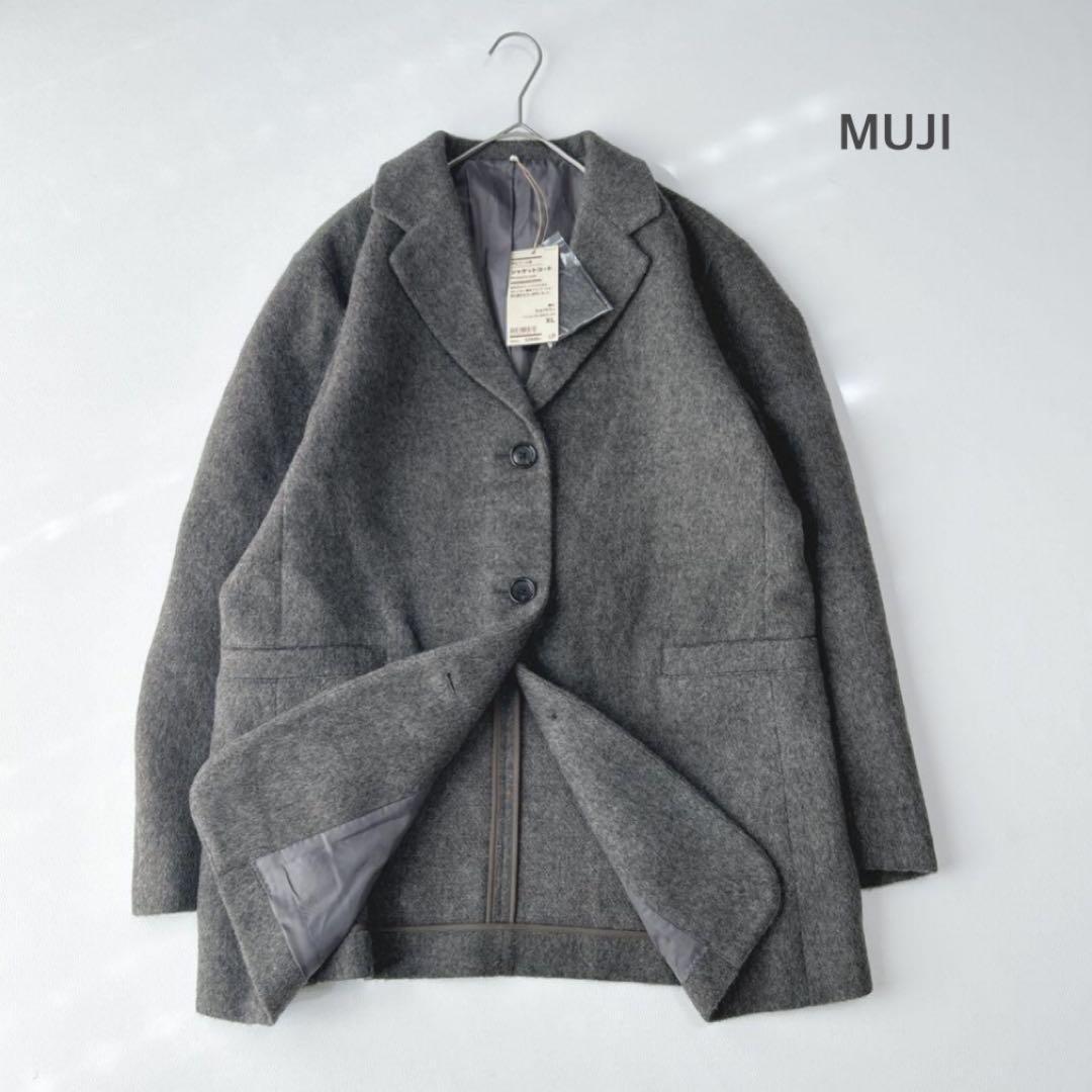 【未使用 完売品】無印良品 MUJI 再生ウール混 ジャケットコート　XL