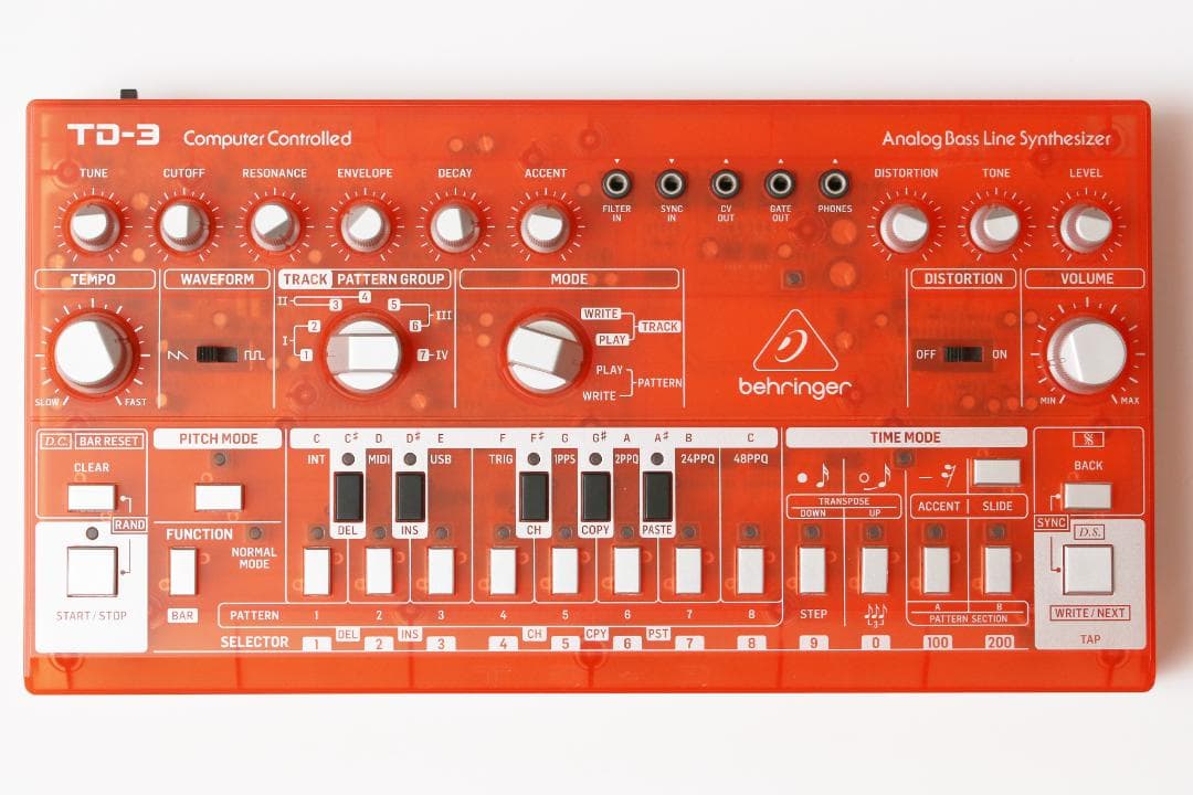 【オレンジ】behringer TD-3-TG アナログシンセサイザー