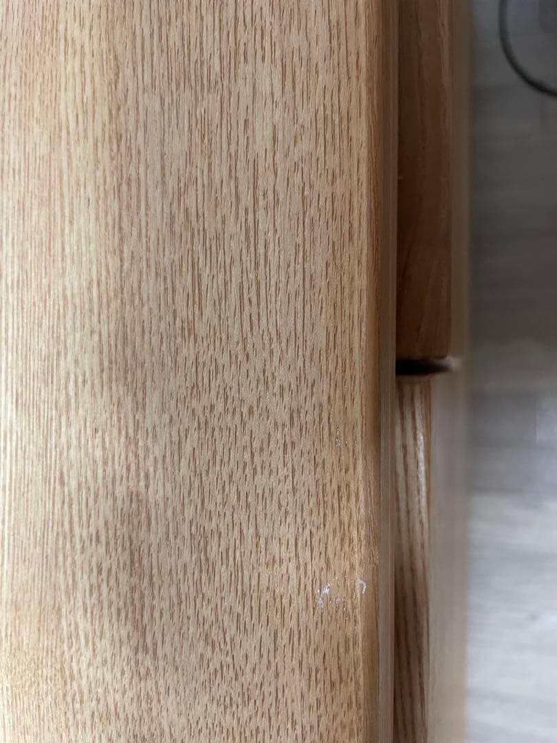 無印良品　タモ材　三段チェストワイド