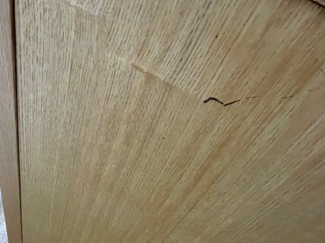 無印良品　タモ材　三段チェストワイド