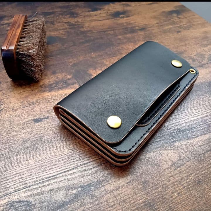 【丘染めブラック】ロングトラッカーウォレット