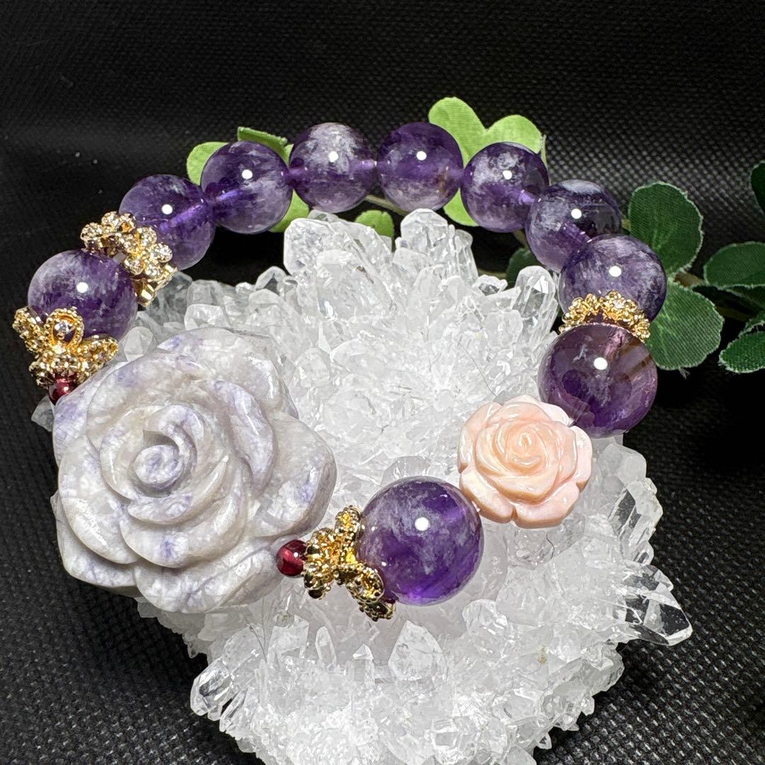 ＊sora⭐️様お取置き8/3パープルハウライト　薔薇　エンジェルフェザーアメジス