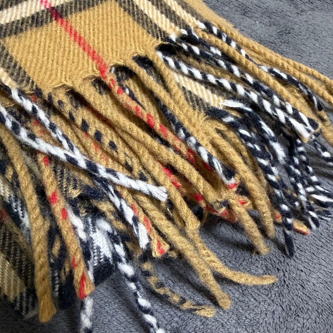 英国製　Burberry バーバリー ノバチェック マフラー ラムウール100%