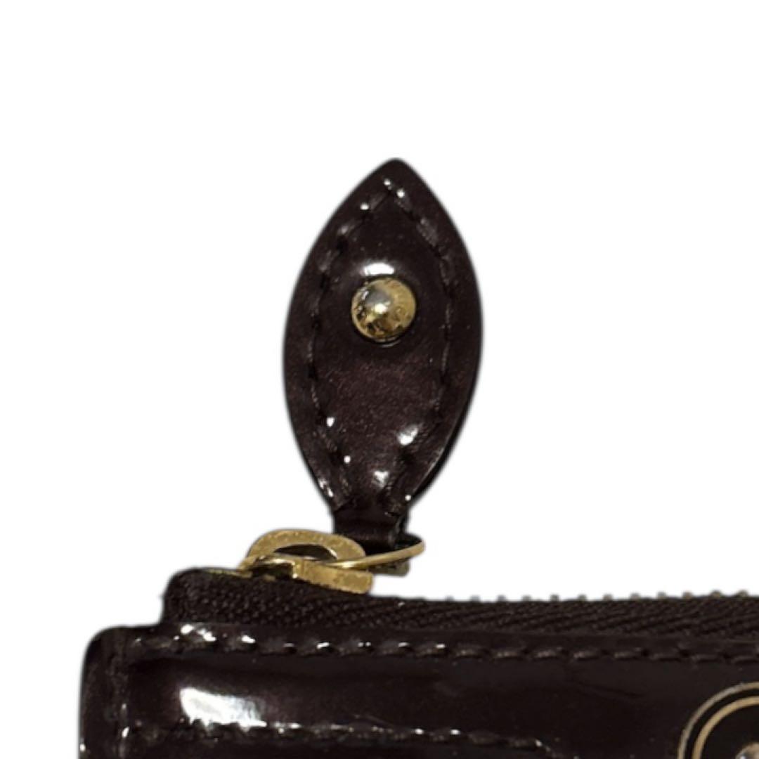 【美品】ルイヴィトン モノグラム ヴェルニ ポシェットクレNM アマラント