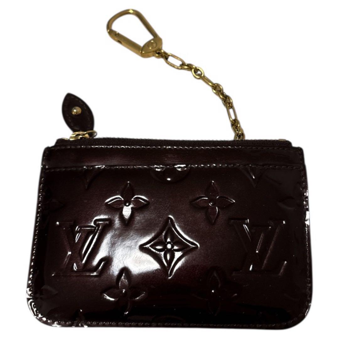 【美品】ルイヴィトン モノグラム ヴェルニ ポシェットクレNM アマラント