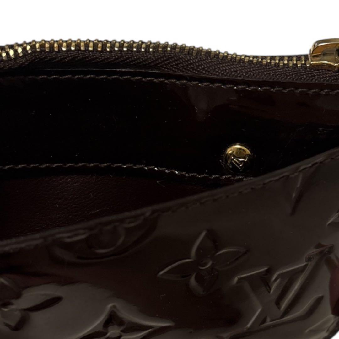 【美品】ルイヴィトン モノグラム ヴェルニ ポシェットクレNM アマラント