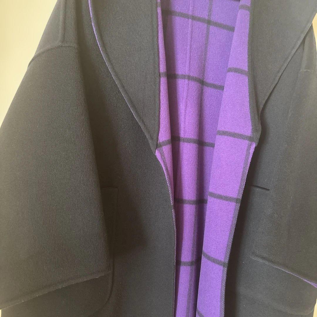 【美品】DRAWER ダブルフェイス　リバーチェックコート