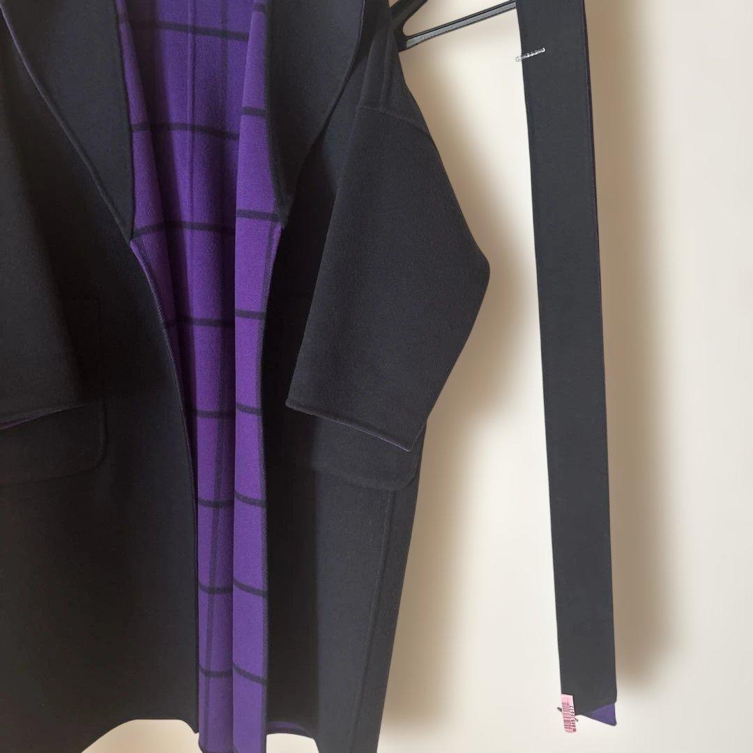 【美品】DRAWER ダブルフェイス　リバーチェックコート