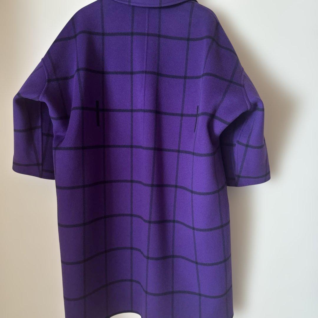 【美品】DRAWER ダブルフェイス　リバーチェックコート