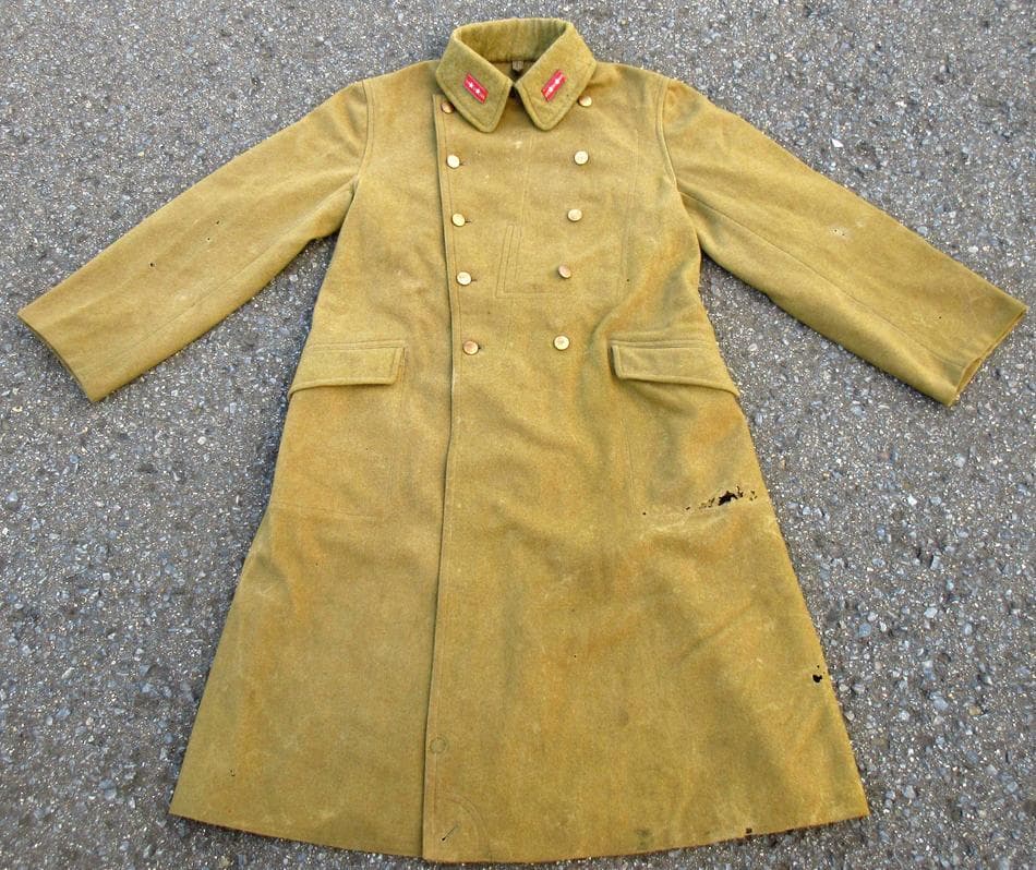 日本軍 陸軍下士官兵用 四五式 外套 コート 改造 陸軍中尉用