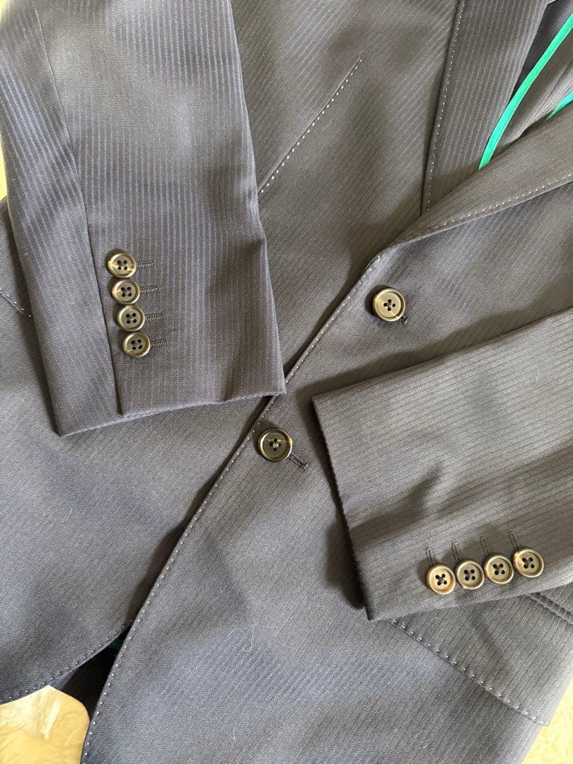 極美品✨ポールスミス 紺 スーツ 花柄裏地 3ピース セットアップ2B 現行 M